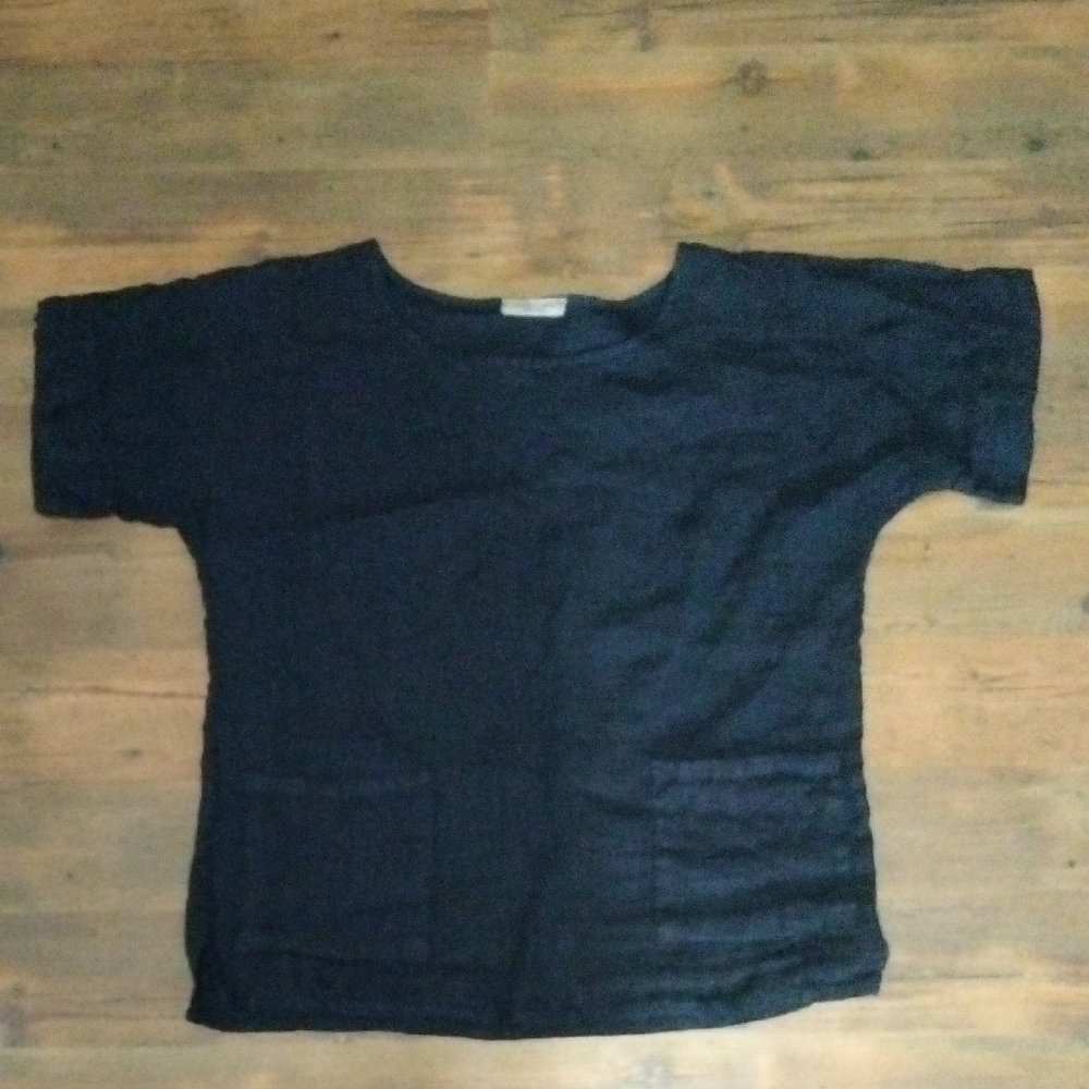 Women's Navy Linen Italian Shirt